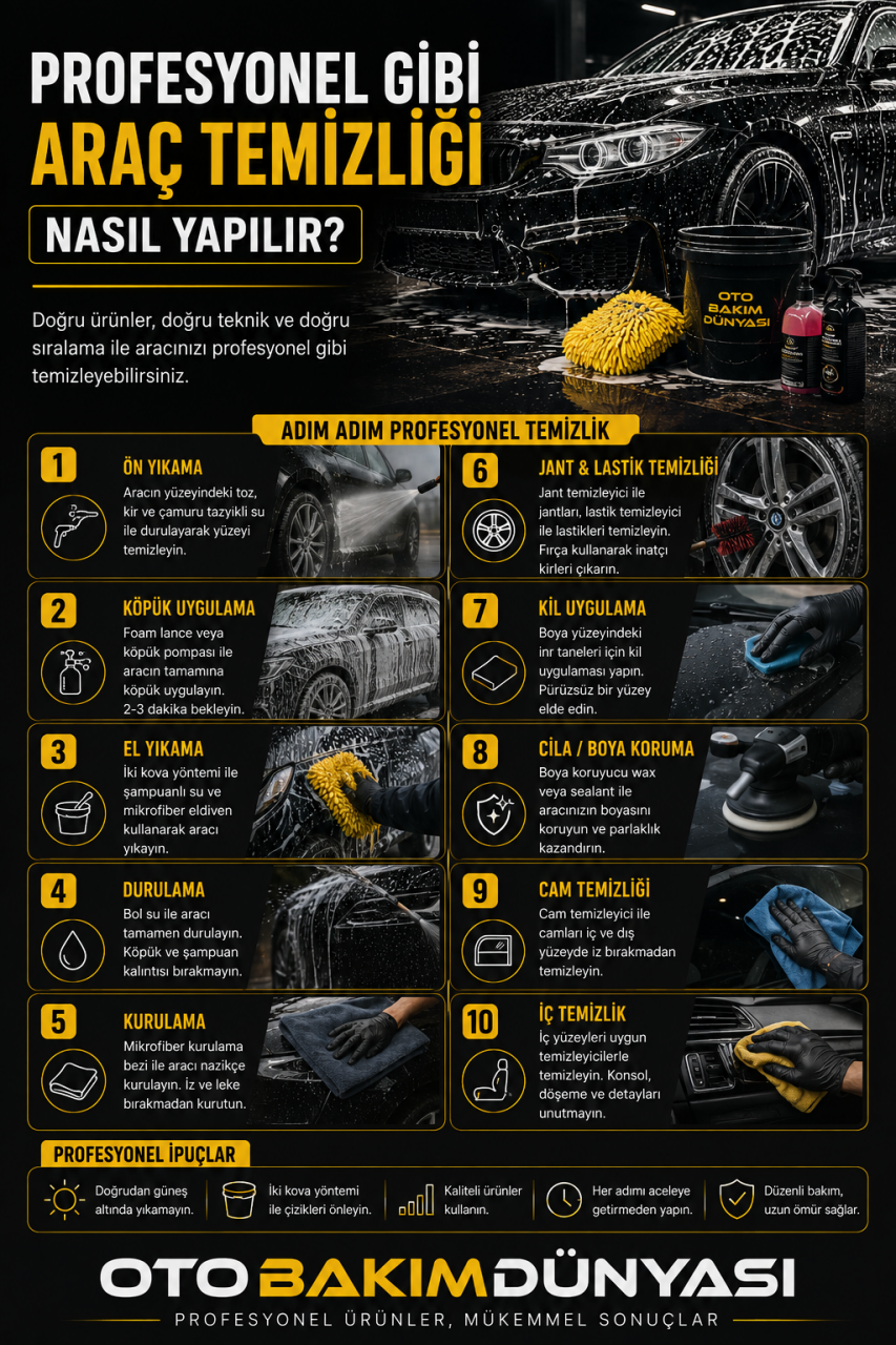 Profesyonel Gibi Araç Temizliği Nasıl Yapılır? | Otobakım Dünyası