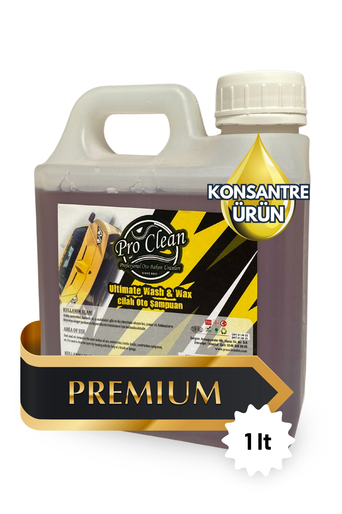 ProClean Vip Cilalı Oto Şampuanı Premium 1 Litre