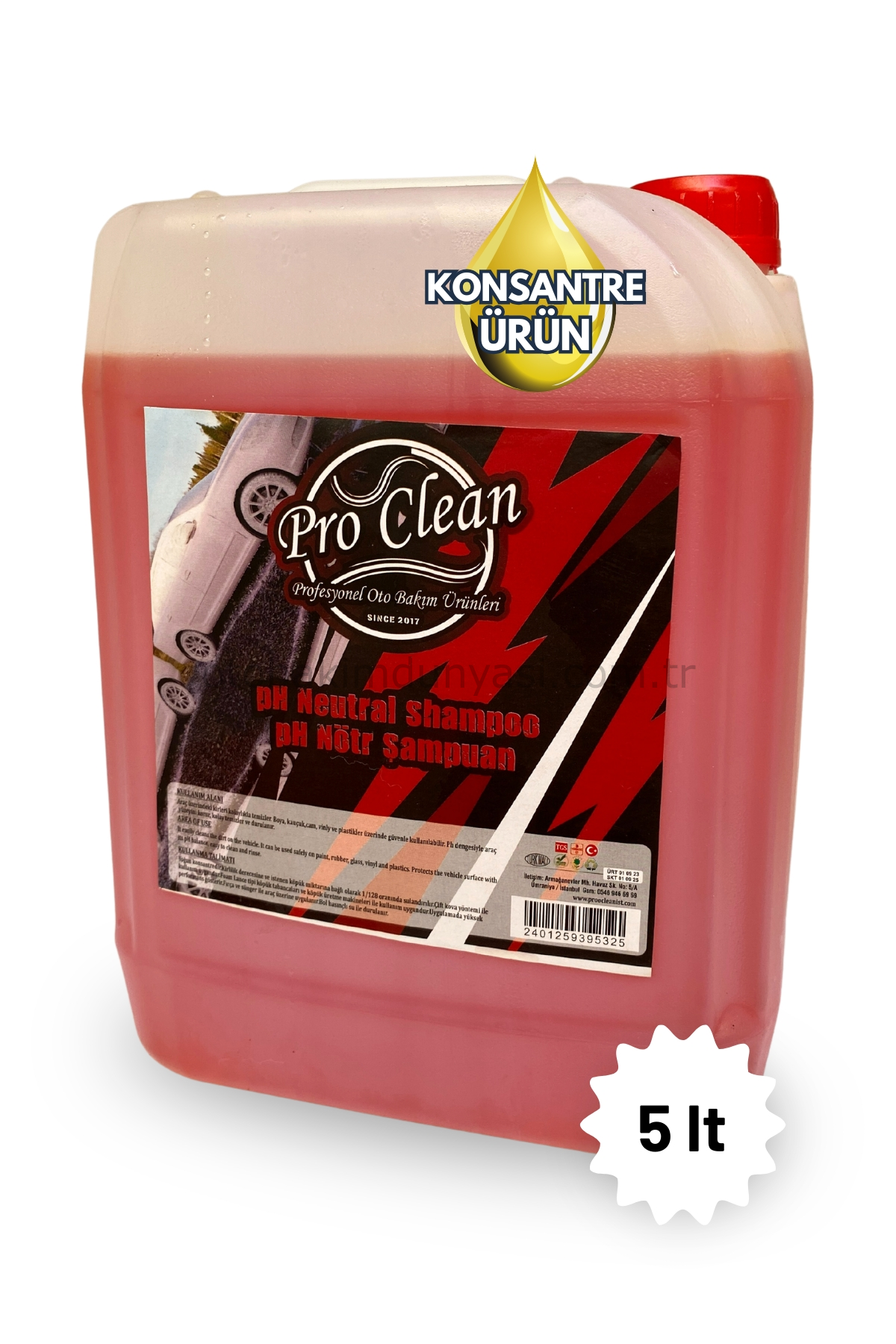 Proclean pH Nötr Oto Şampuanı 5 Litre