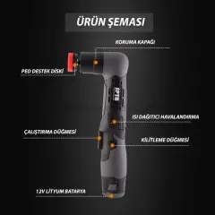 Spta 12V Şarjlı Nano Orbital Polisaj Makinesi