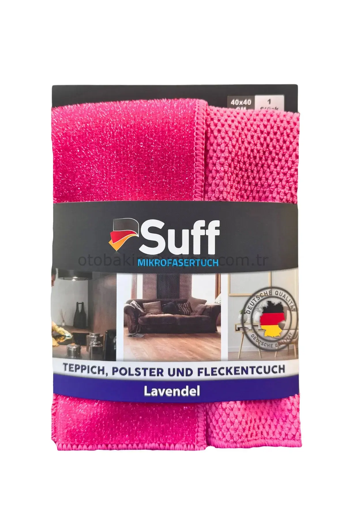 Suff Lavendel Tırtıklı Mikrofiber Çift Taraflı Bez