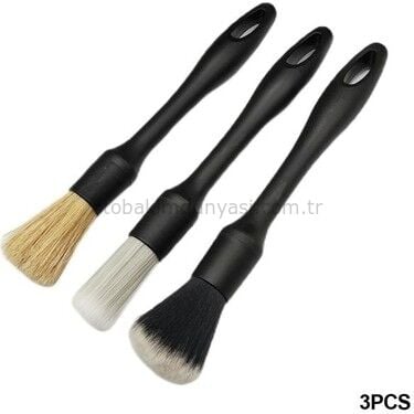 3’lü Detay Fırça Seti Sert-Orta-Yumuşak Sertlikte