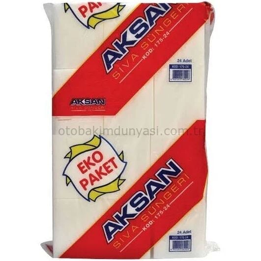 Aksan Yıkama Süngeri Beyaz 24'lü Paket