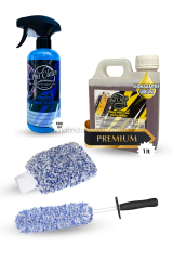 Oto Yıkama Set - Demir Tozu Temizleyici & Vip Şampuan & Jant Fırçası & Yıkama Eldiven