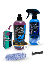 Lastik Bakım Set - Jel Lastik Parlatıcı - Demir Tozu Temizleyici - Jant Fırçası