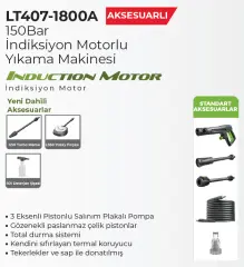 Lutian LT407G-1800A 150 Bar İndüksiyon Motorlu Oto Yıkama Makinesi