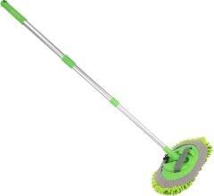 Mikrofiber Oto Yıkama Mop Yeşil Yedek Başlıklı