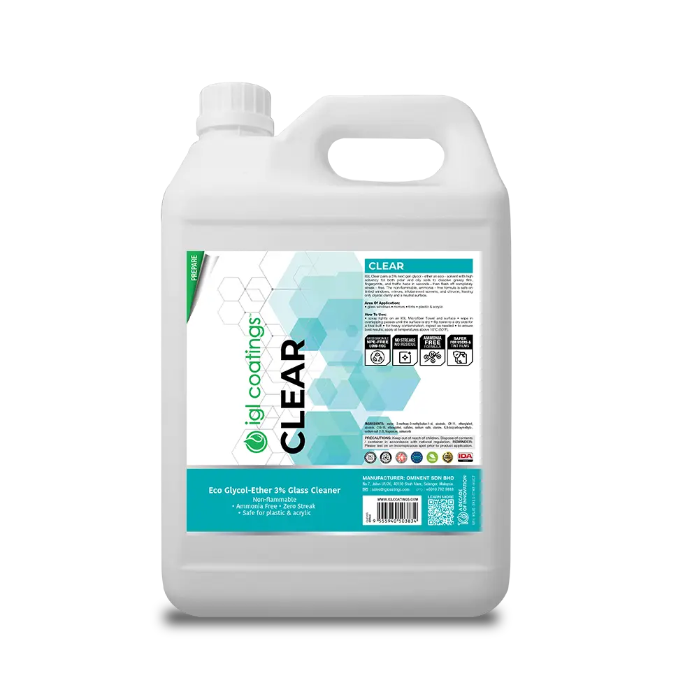 İGL ECOSHİNE CLEAR CAM TEMİZLEME 5LT.