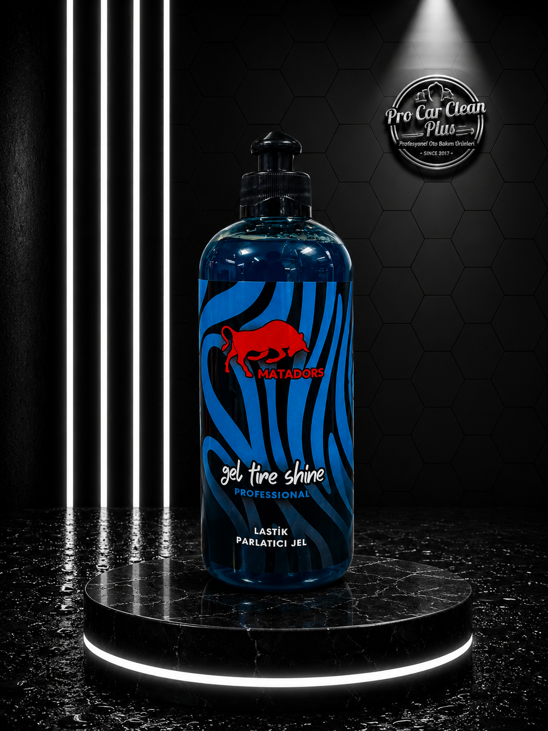 Matadors Shield Lastik Parlatıcı Jel Profesyonel 500 ML ve Uygulama Pedi