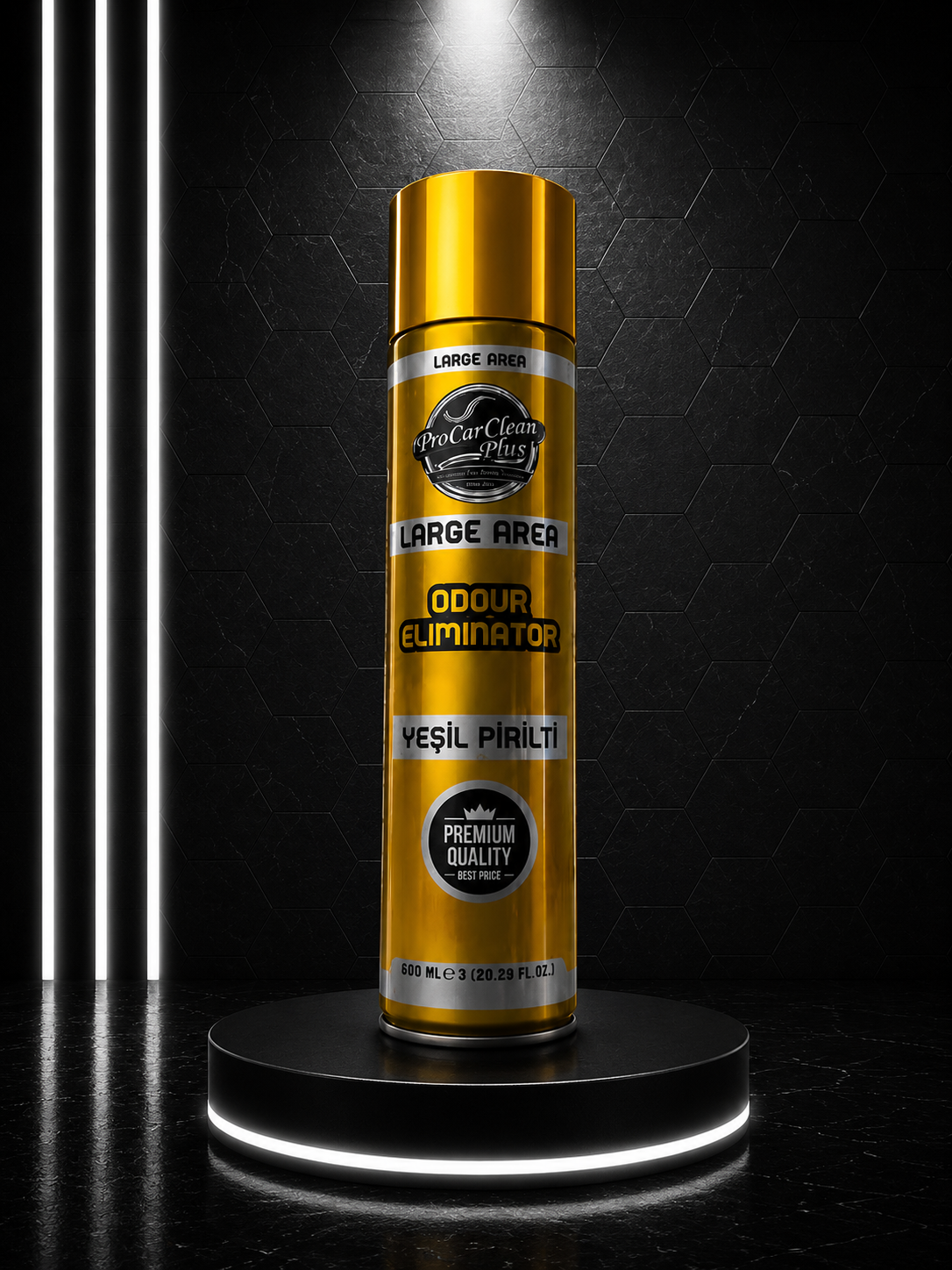 Pro Car Clean Plus Large Area Odour Eliminator Yeşil Pirilti Geniş Alan Koku Giderici 600 ML