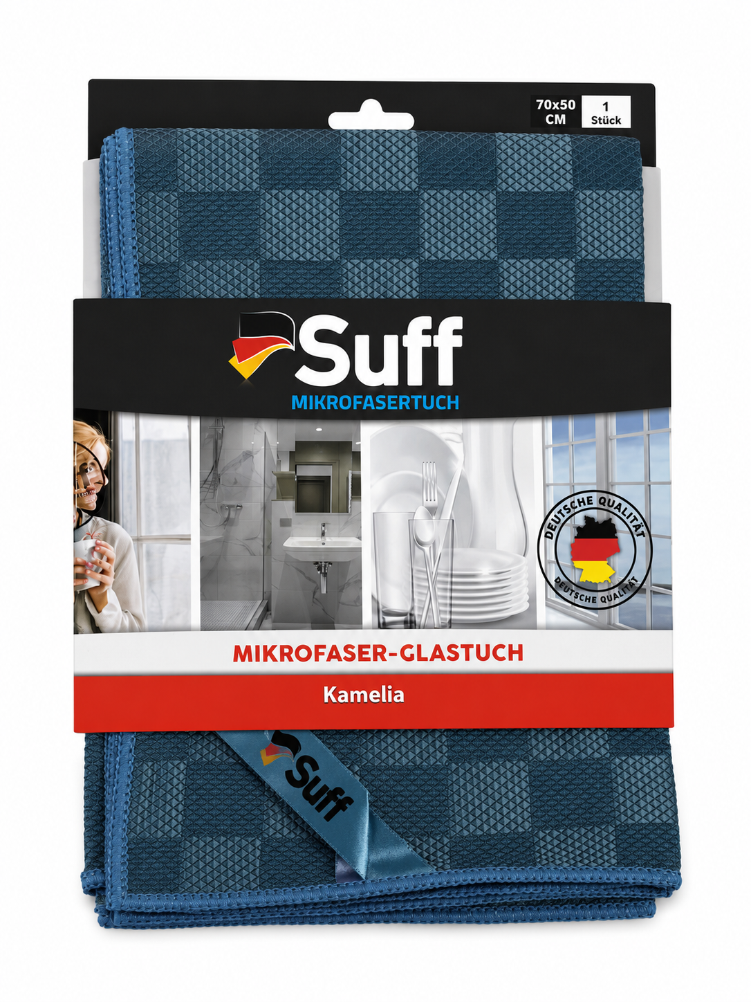 Suff Baklava Desen Cam Bezi 50x70 cm Gri