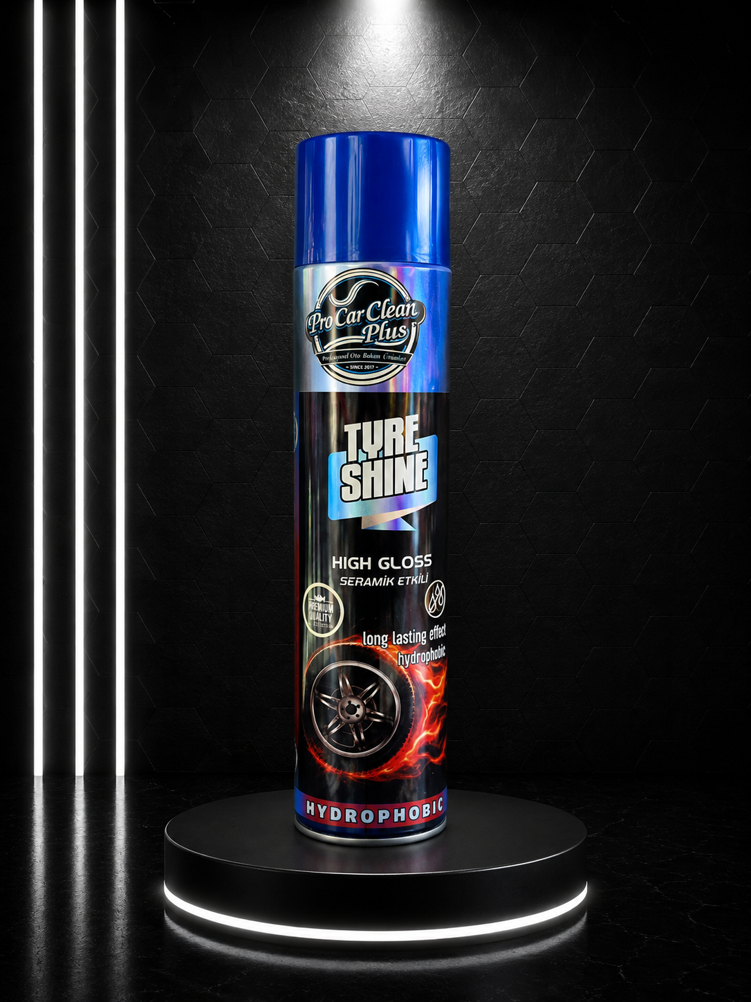 Pro Car Clean Plus Tyre Shine High Gloss Hydrophobic Lastik Parlatıcı Sprey 600 ML
