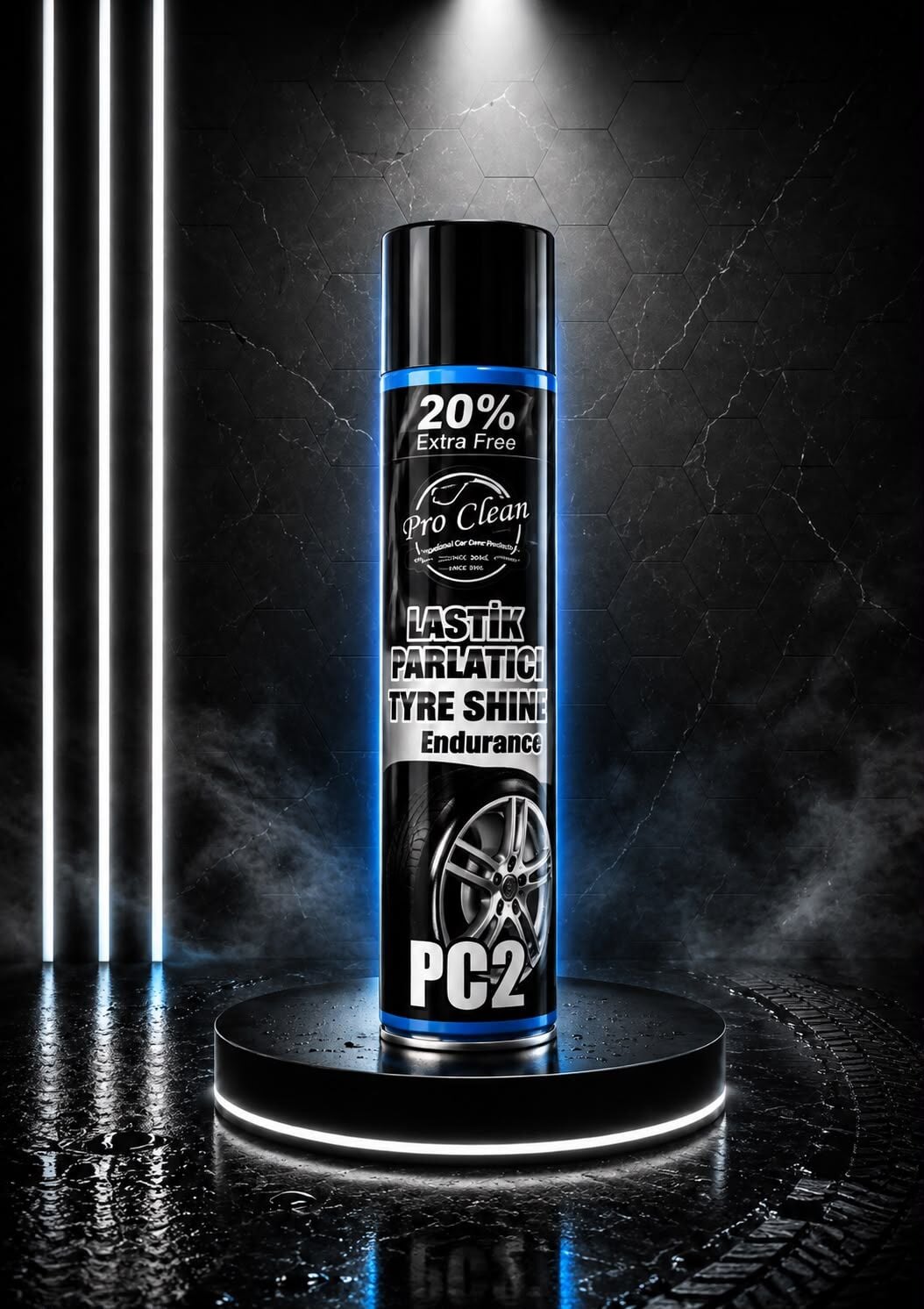 Pro Car Clean Plus  PC2 Lastik Parlatıcı Endurance Sprey 700 ml | Uzun Süre Kalıcı Parlaklık ve Koruma