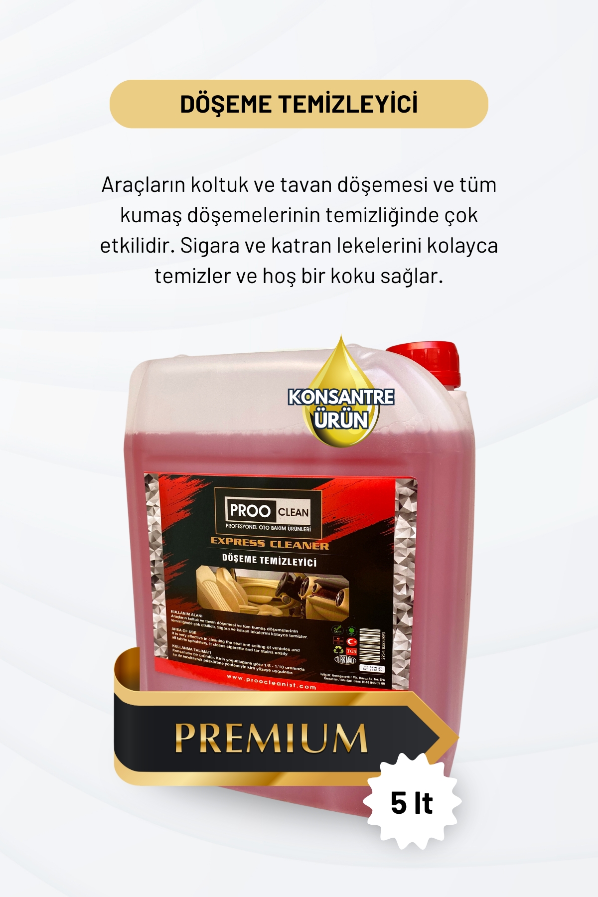 ProClean%20Oto%20Döşeme%20Temizleyici%20Premium%205lt