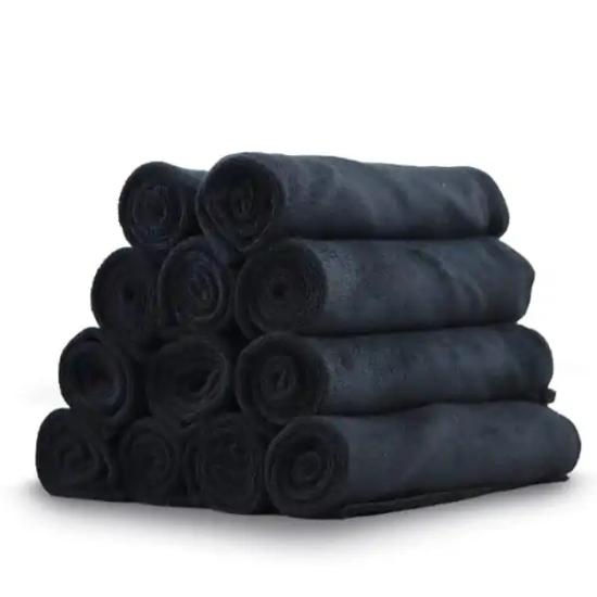 Microfiber Towel Siyah Microfiber Bez 40x40cm